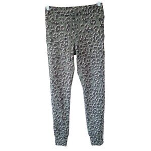 Offline by Aerie High Rise Leopard Print Joggers Leggings Size M Sage Green